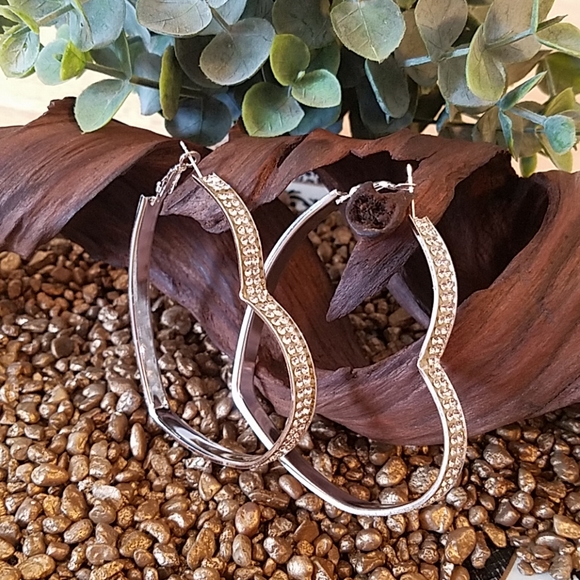 Jewelry - New Silver Heart Earrings
